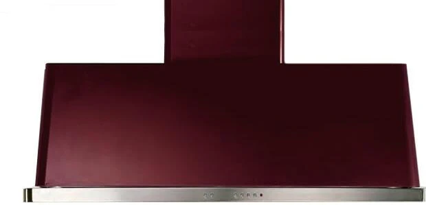 ILVE 48 in. Majestic Burgundy Wall Mount Range Hood with 600 CFM Blower, UAM120BU - Cheap Abt