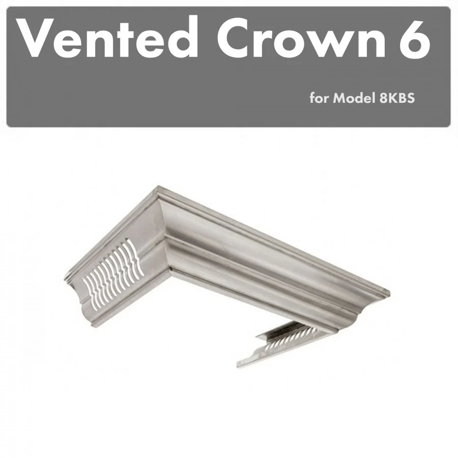 ZLINE Vented Crown Molding Profile 6 for Wall Mount Range Hood (CM6V-8KBS) - Cheap Abt