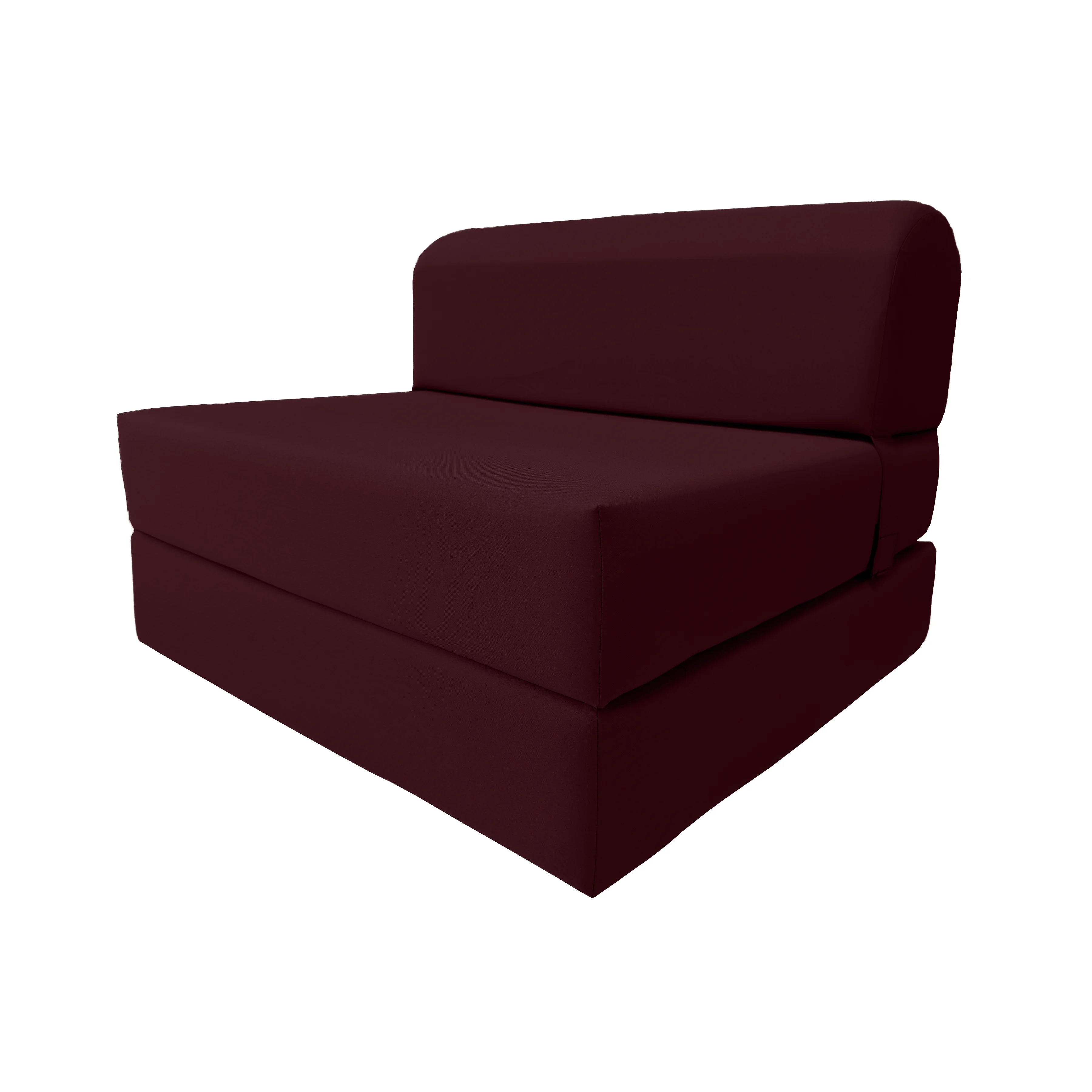 Burgundy Sleeper Chair Folding Foam Beds. Portable Studio Sofa Guest Bed. 6 x 36 x 70 - Cheap Abt