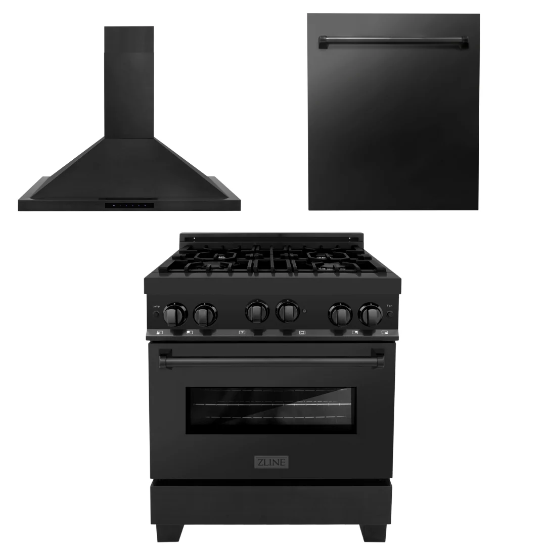 ZLINE Appliance Package - 30 in. Gas Range, Range Hood & Dishwasher Appliance Package, 3KP-RGBRH30-DW - Cheap Abt