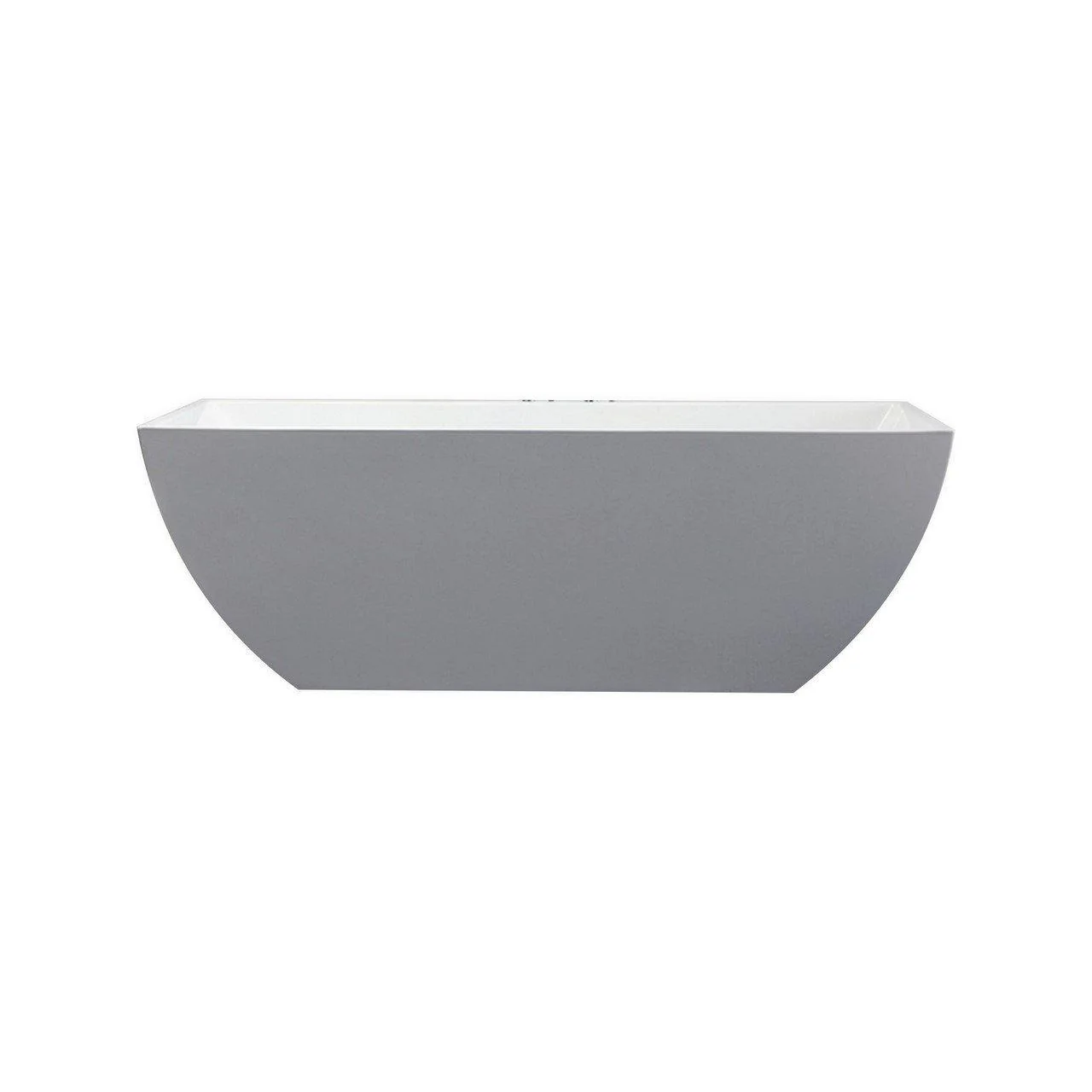 KubeBath Contemporanea 59'' White Free Standing Bathtub, KFST2159 - Cheap Abt