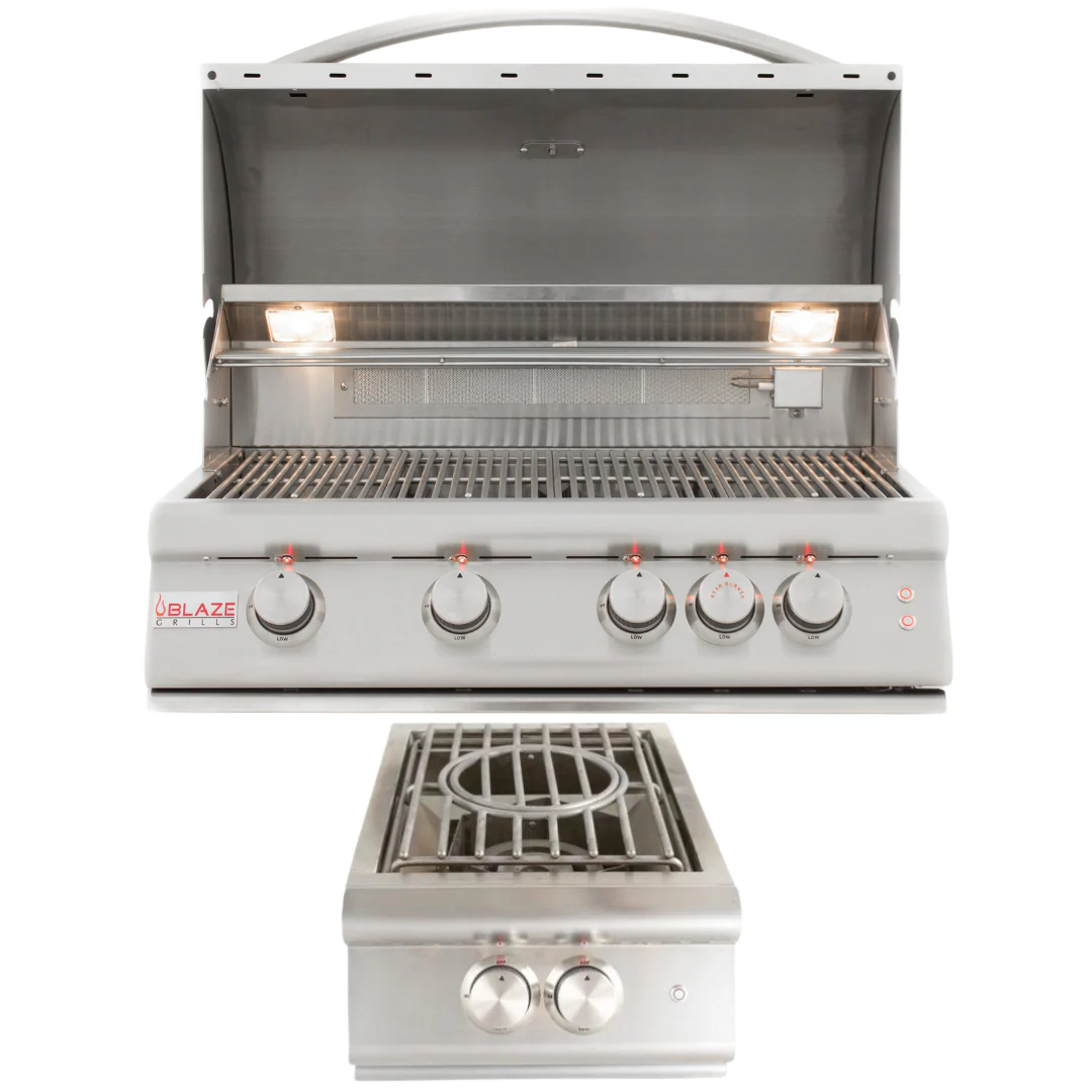 Blaze Premium LTE 32 in. Natural Gas Grill & Side Burner Package, AP-BLZ-4LTE2-NG-3 - Cheap Abt