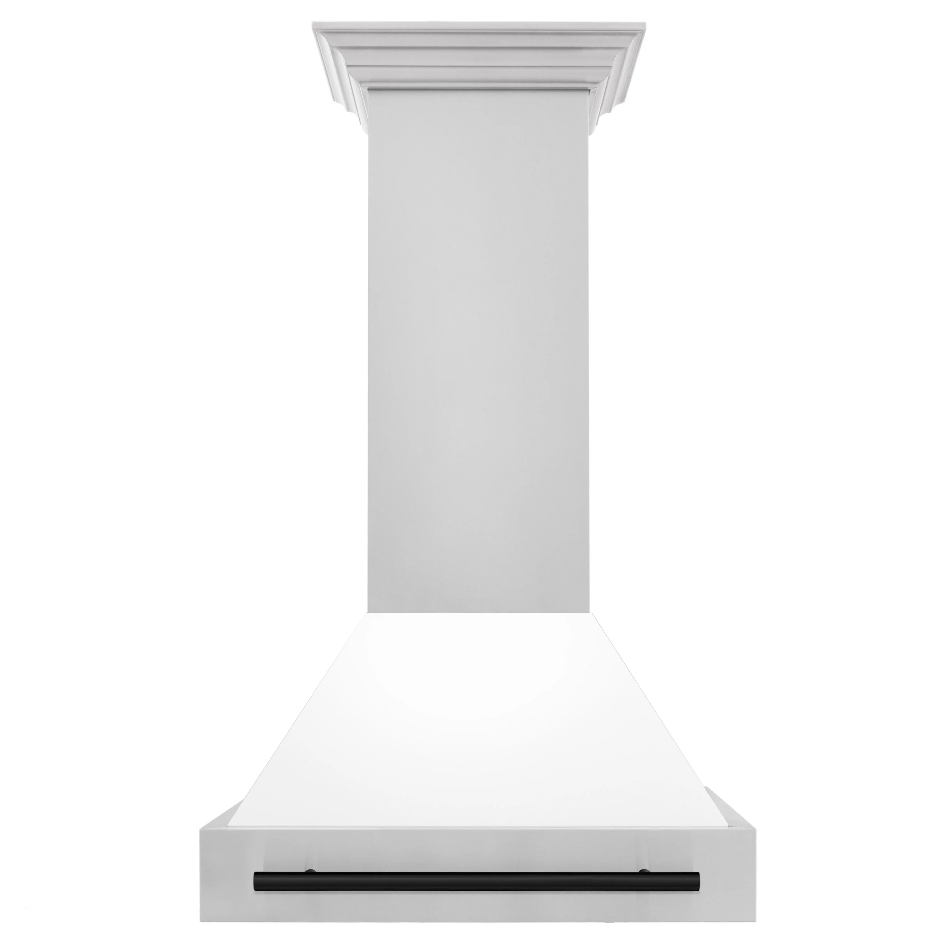 ZLINE 30 Inch Autograph Edition Stainless Steel Range Hood with White Matte Shell and Matte Black Handle, 8654STZ-WM30-MB - Cheap Abt