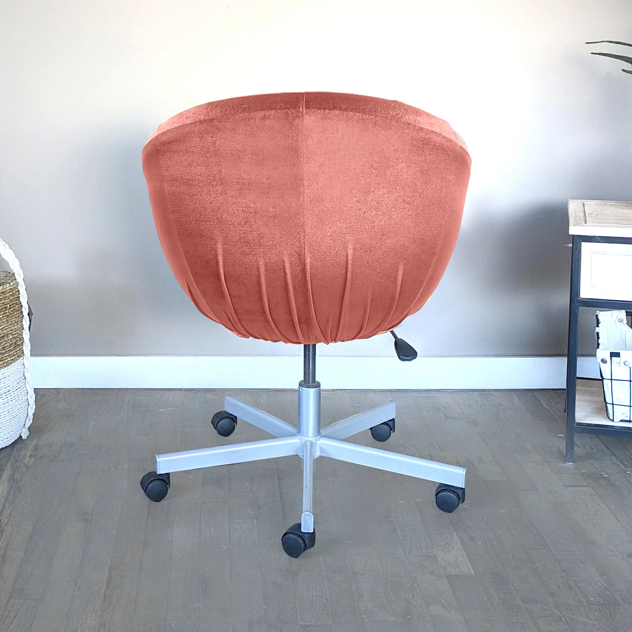 Compatible with IKEA SKRUVSTA. Velvet Blush Pink Chair Slip Cover - Cheap Abt