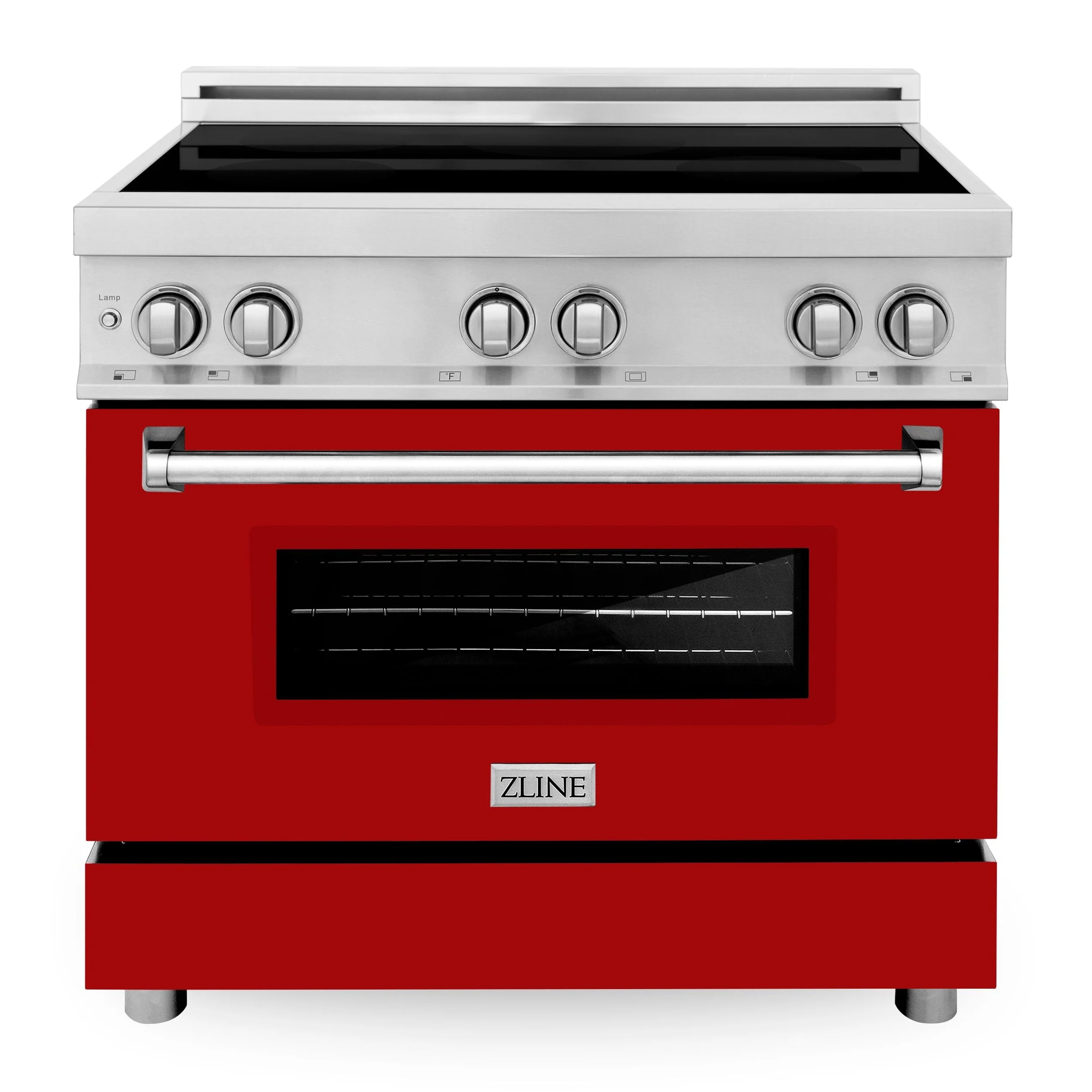 ZLINE 36 Inch 4.6 cu. ft. Induction Range with a 4 Element Stove and Electric Oven in Red Gloss, RAIND-RG-36 - Cheap Abt