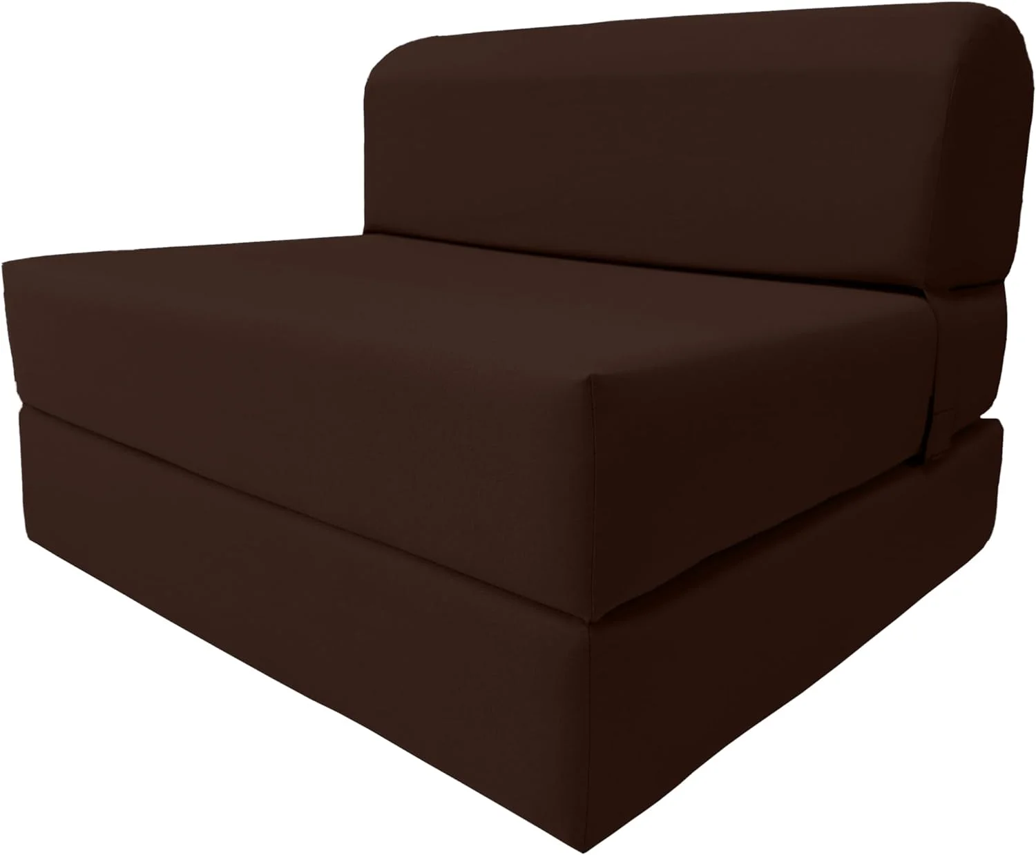 RUNFAYBIU D&D Futon Twin Size Brown Sleeper Chair Folding Foam Bed 6 x 36 x 70 Studio Guest Beds Foam Density 1.8 lb - Cheap Abt