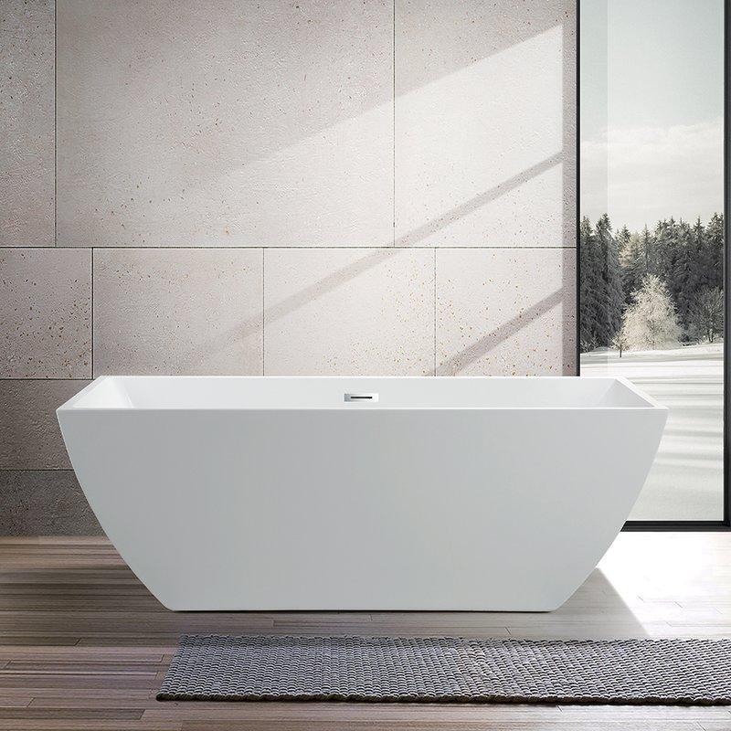 Vanity Art 67 in. x 31.5 in. Acrylic Freestanding Soaking Bathtub, VA6821-L - Cheap Abt