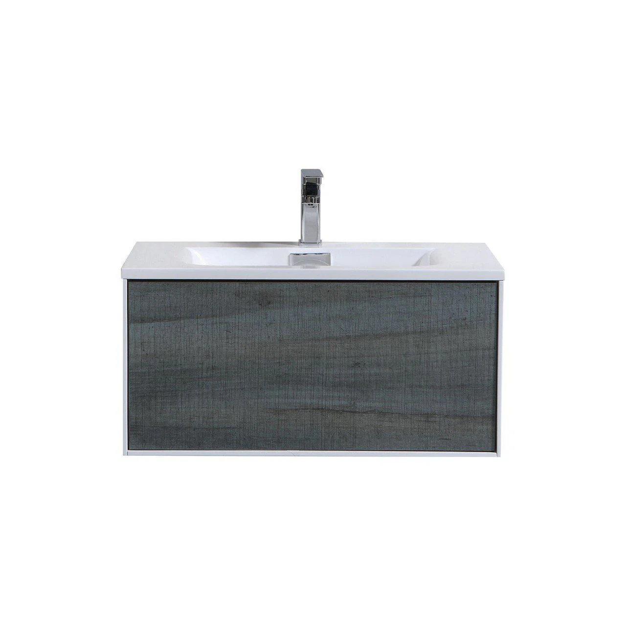 KubeBath Divario 30 in. Ocean Gray Wall Mount Modern Bathroom Vanity, D30BE - Cheap Abt