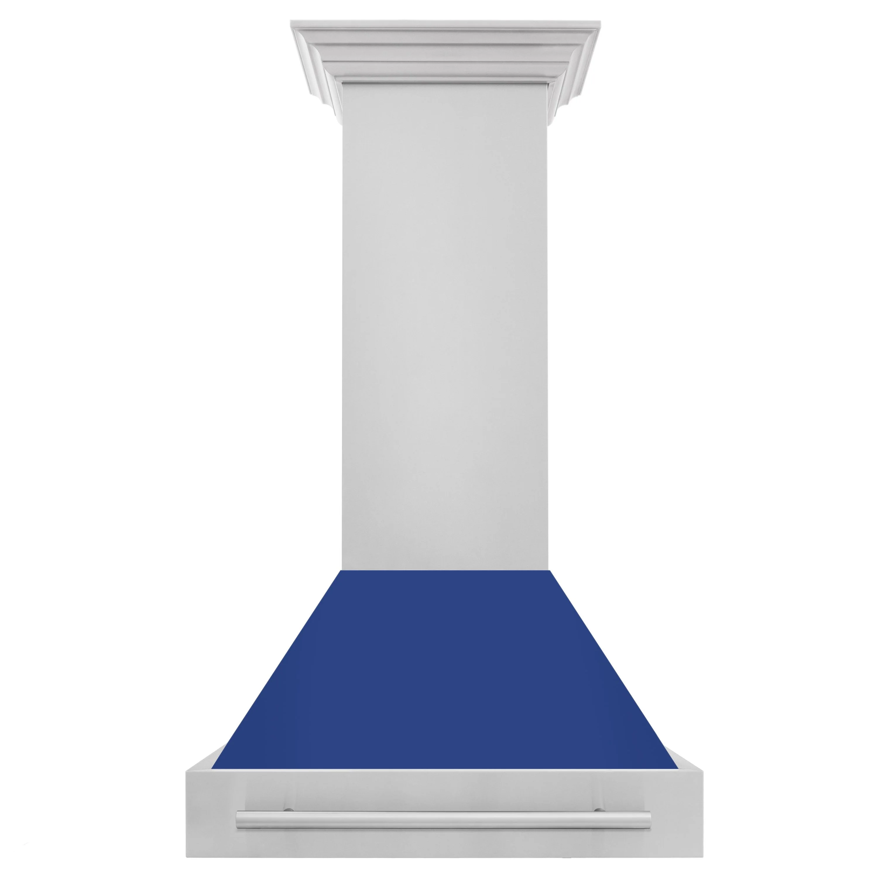 ZLINE 30 Inch Stainless Steel Range Hood with Blue Matte Shell and Stainless Steel Handle, 8654STX-BM-30 - Cheap Abt