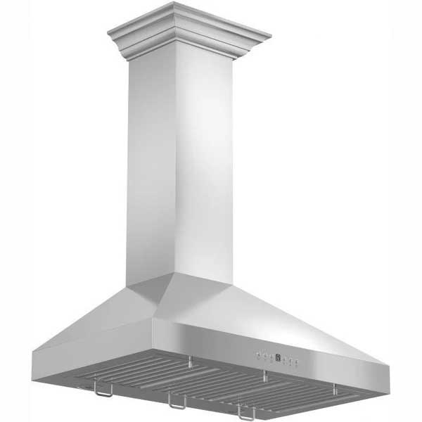 ZLINE 30 in. Convertible Vent Wall Mount Range Hood in Stainless Steel with Crown Molding, KL3CRN-30 - Cheap Abt