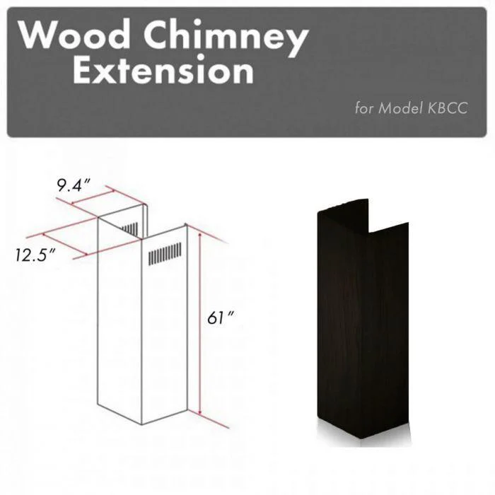 ZLINE 61 in. Wooden Chimney Extension for Ceilings up to 12.5 ft, KBCC-E - Cheap Abt