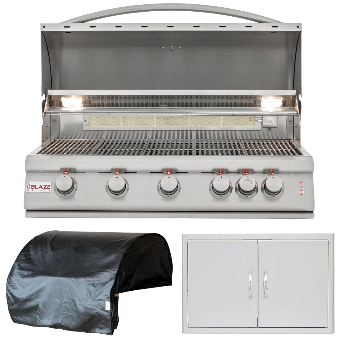 Blaze Professional 40 in. Propane Gas Grill 3 Piece Package, AP-BLZ-5LTE2-LP-2 - Cheap Abt