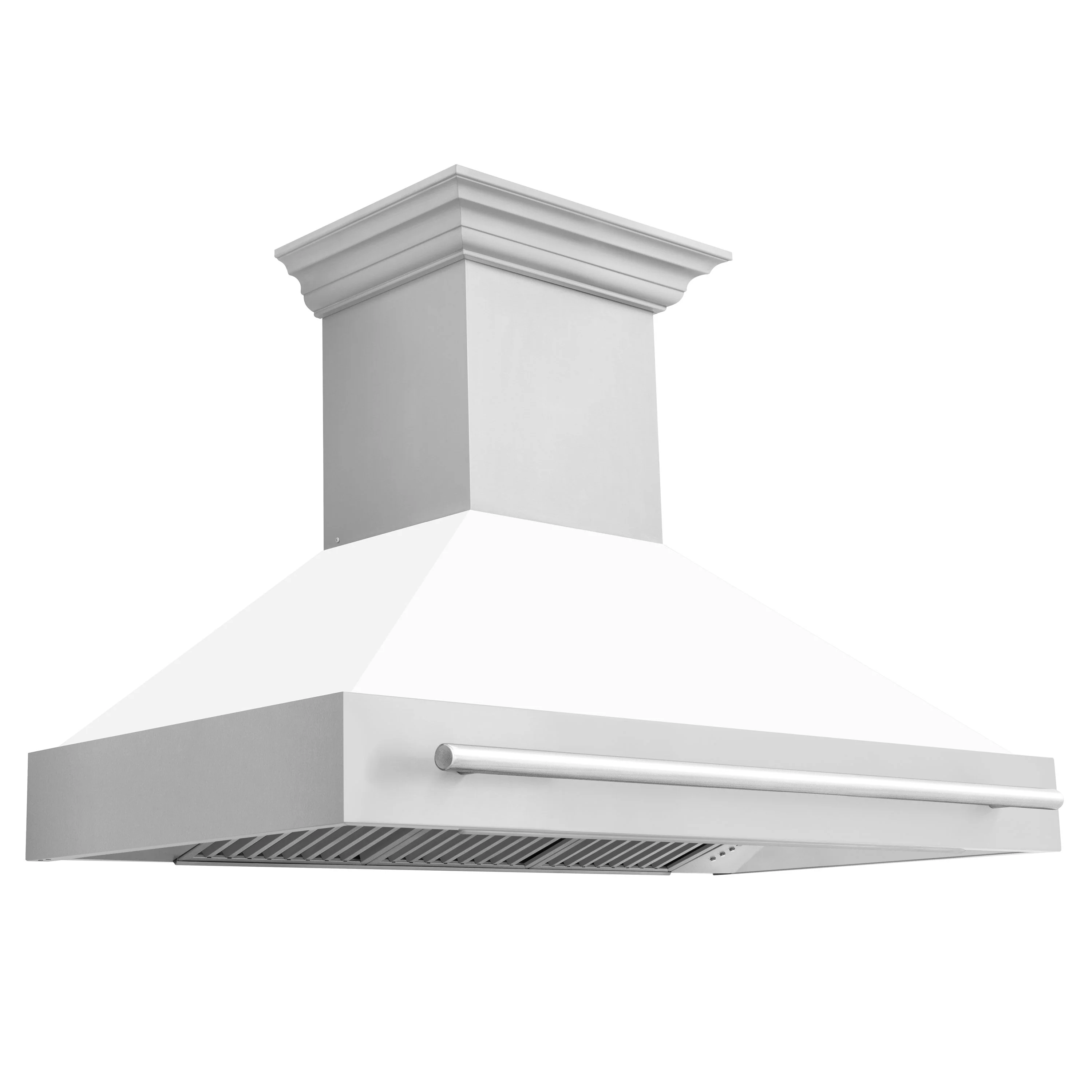 ZLINE 48 In. Stainless Steel Range Hood with White Matte Shell, 8654STX-WM-48 - Cheap Abt