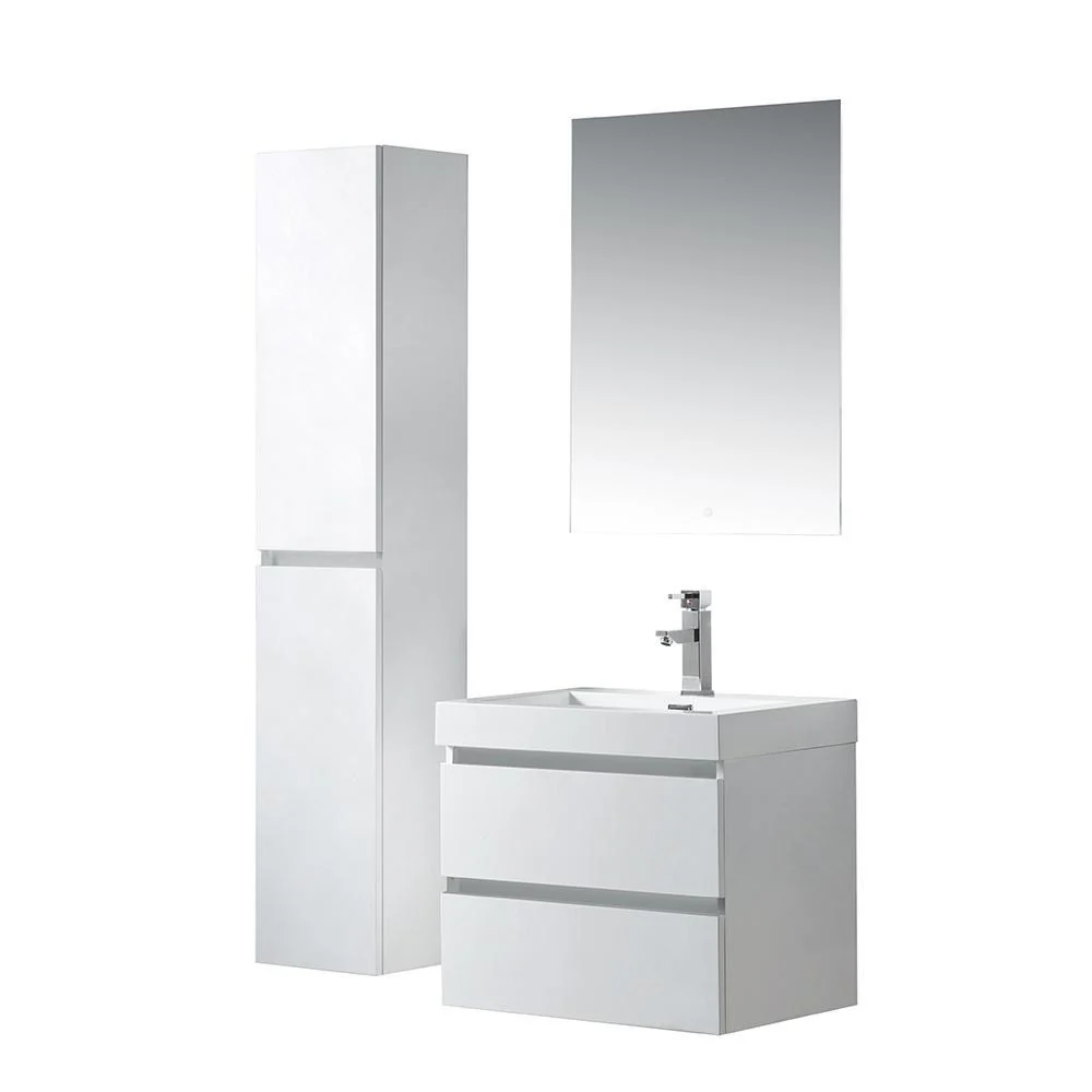 Vanity Art Wall-Hung Single-Sink Bathroom Vanity With Resin Top, 24 in., VA6024W - Cheap Abt