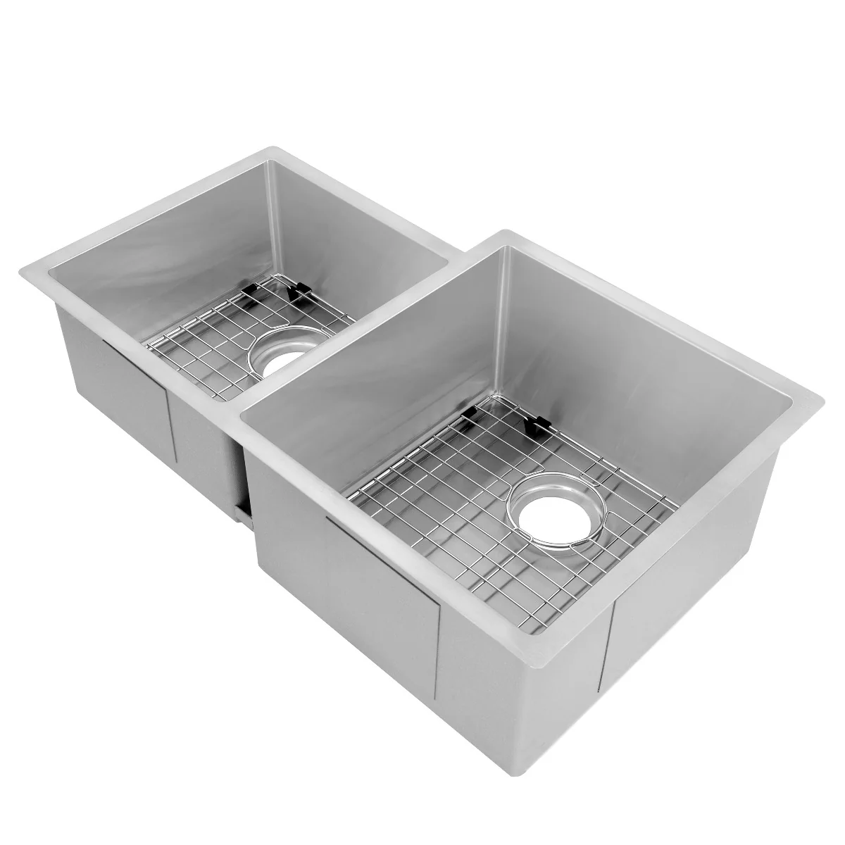 ZLINE 32 in. Jackson Undermount Double Bowl Stainless Steel Kitchen Sink with Bottom Grid, SRDL-32 - Cheap Abt