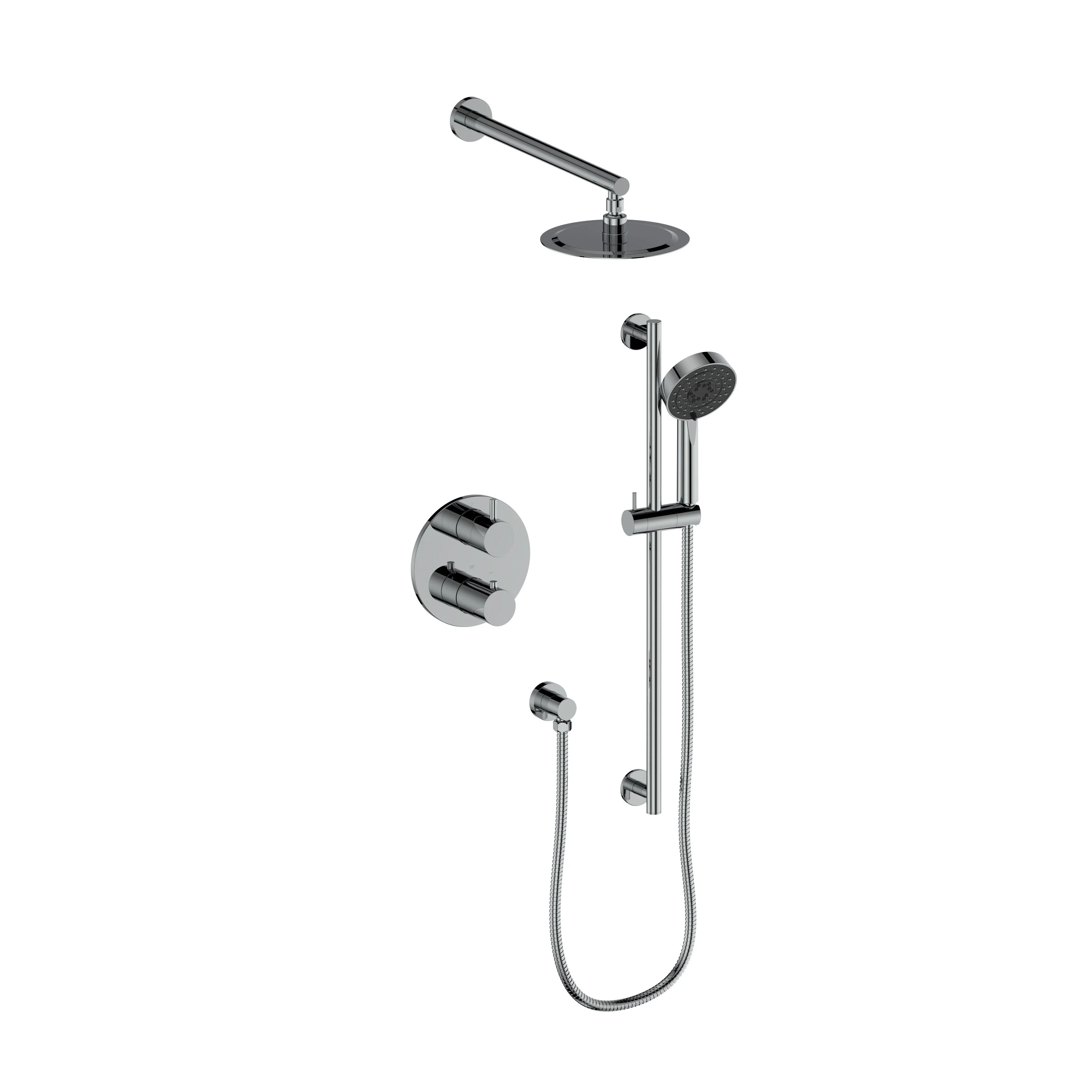 ZLINE Emerald Bay Thermostatic Shower System in Chrome, EMBY-SHS-T2-CH - Cheap Abt