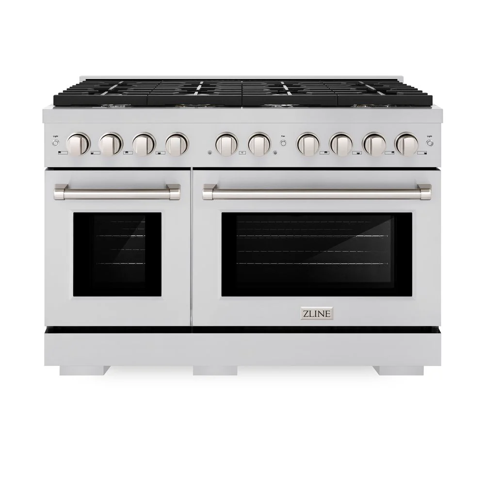 ZLINE 48” Professional Gas Range with Convection Oven and 8 Burners in Stainless Steel, SGR48 - Cheap Abt