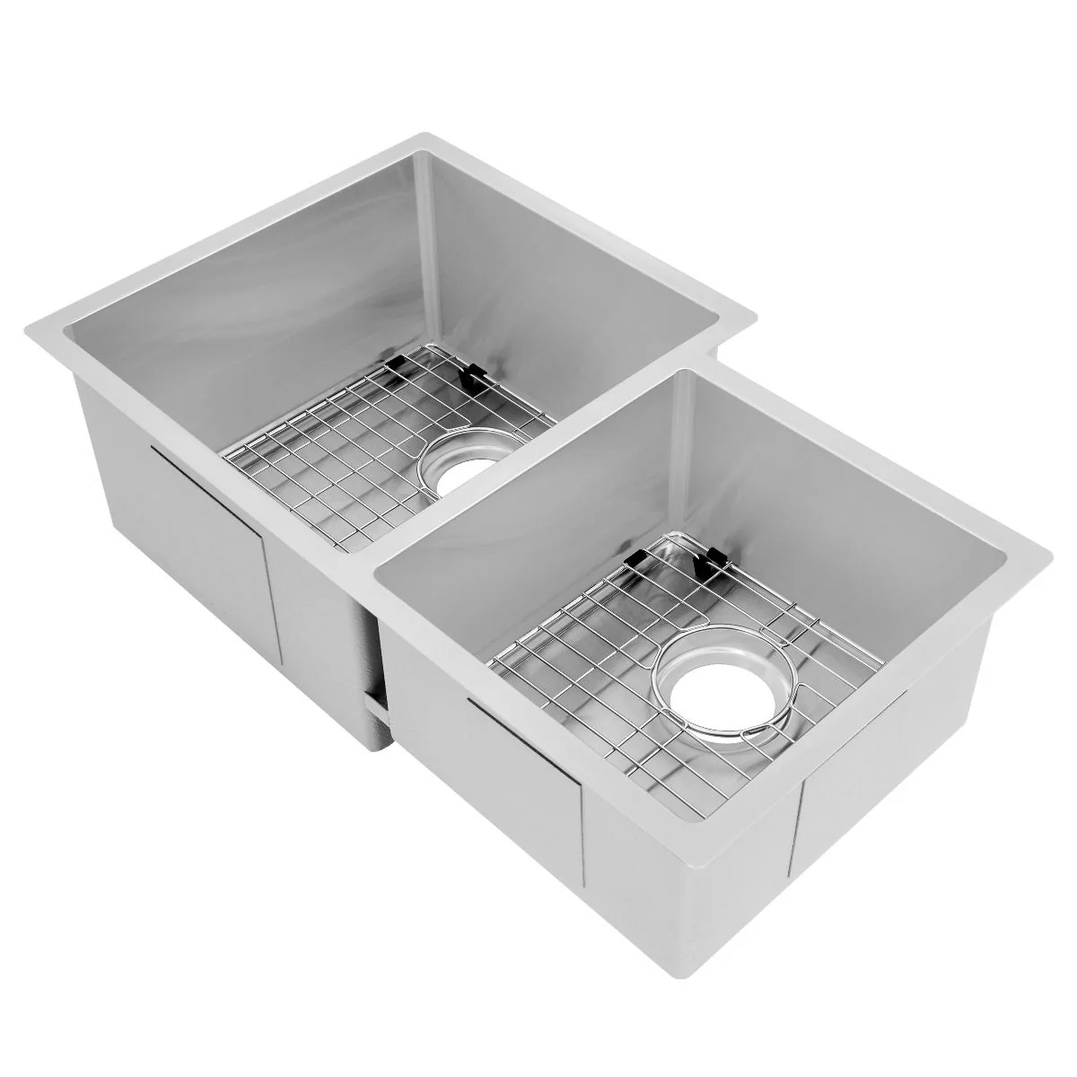 ZLINE 32 in. Jackson Undermount Double Bowl Stainless Steel Kitchen Sink with Bottom Grid, SRDR-32 - Cheap Abt
