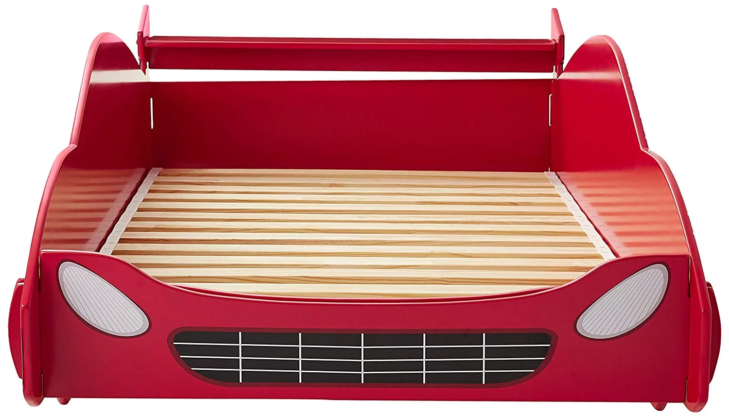 Legare Kids Twin Bed. No Tools Assembly. Race Car Bed. Red and White - Cheap Abt