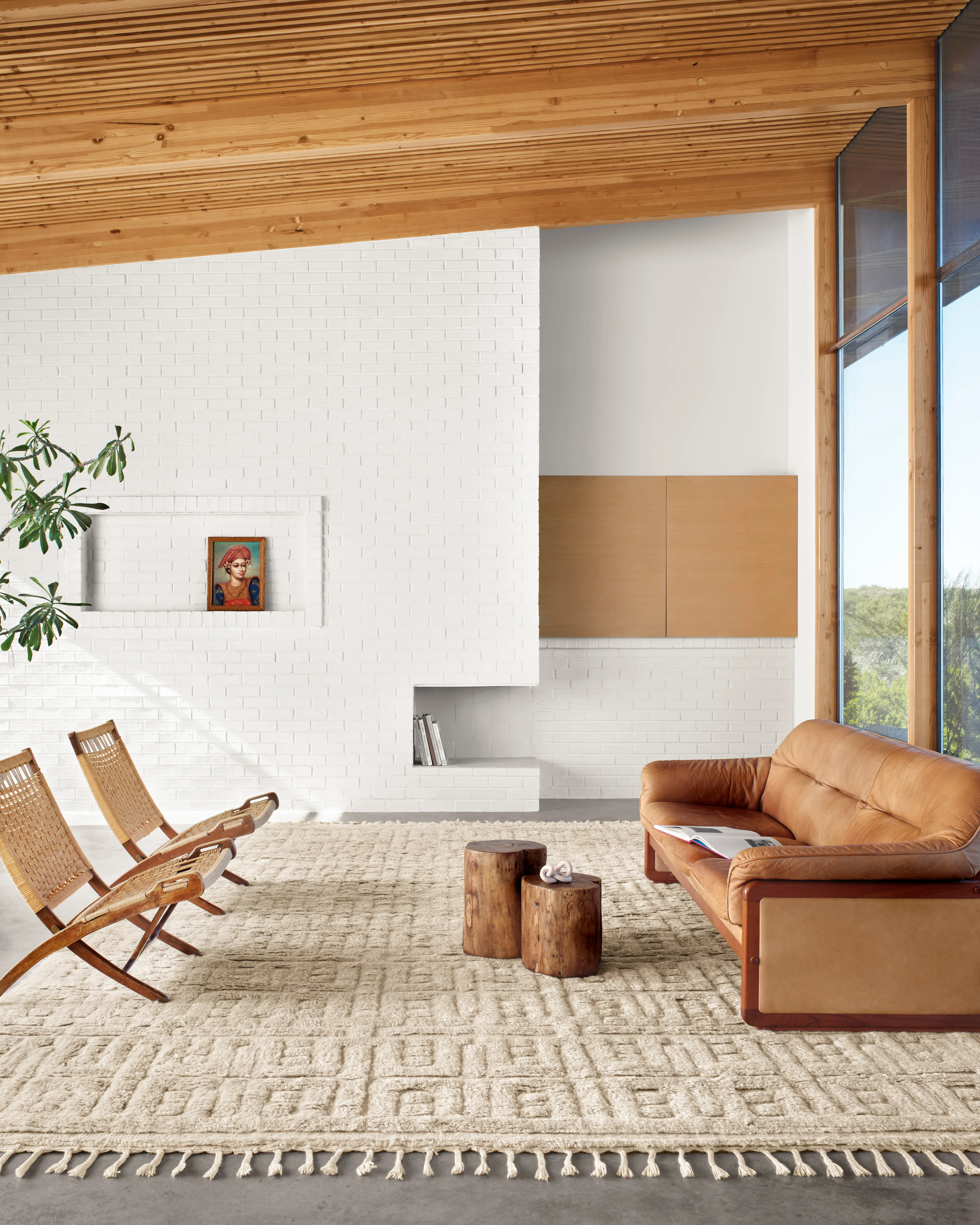 Loloi Rugs Hygge Collection Rug in Oatmeal, Sand - 9'6