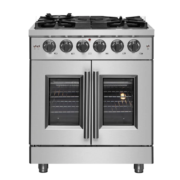 Forno 30″ Freestanding French Door Dual Fuel Range with 5 Burners, FFSGS6325-30 - Cheap Abt