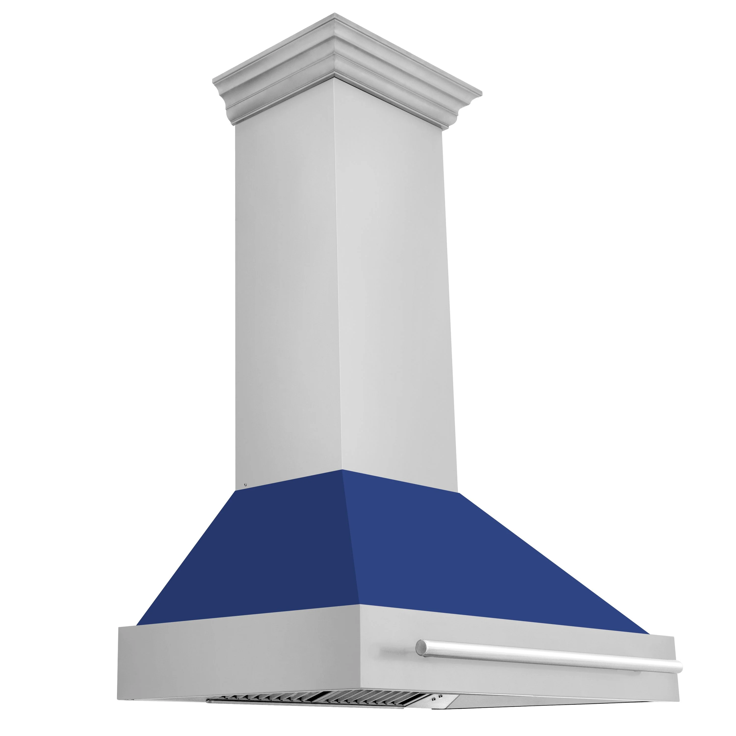 ZLINE 36 In. Stainless Steel Range Hood with Blue Matte Shell, 8654STX-BM36 - Cheap Abt