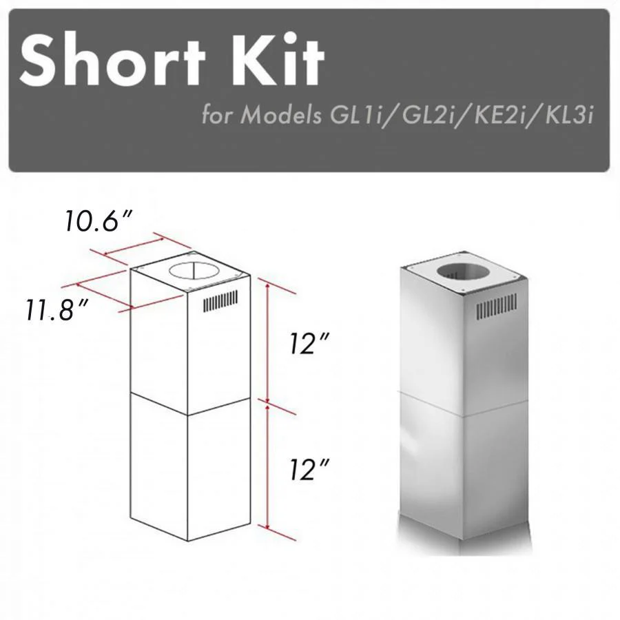 ZLINE Short Kit for Ceilings Under 8 feet ISLAND (SK-GL1i/GL2i/KE2i/KL3i) - Cheap Abt