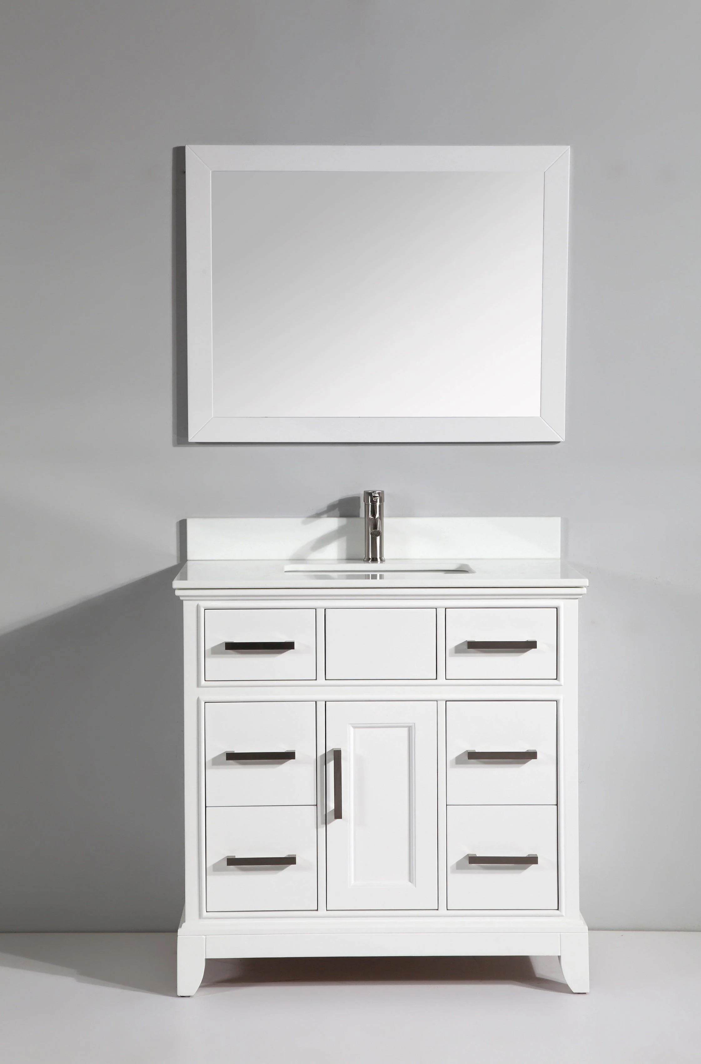 Vanity Art 36 in. Single Sink Vanity & Mirror - White, VA1036W - Cheap Abt
