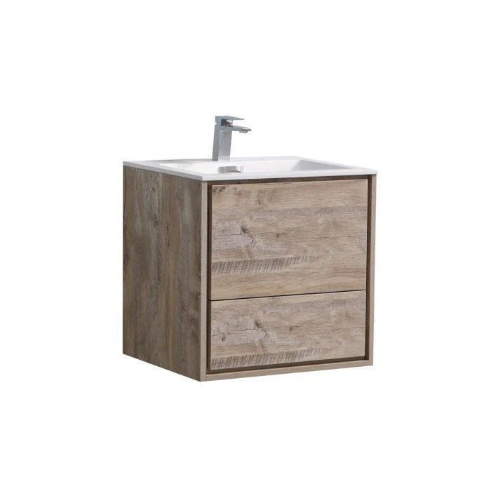 KubeBath DeLusso 24 in. Wall Mount Modern Bathroom Vanity - Nature Wood, DL24-NW - Cheap Abt