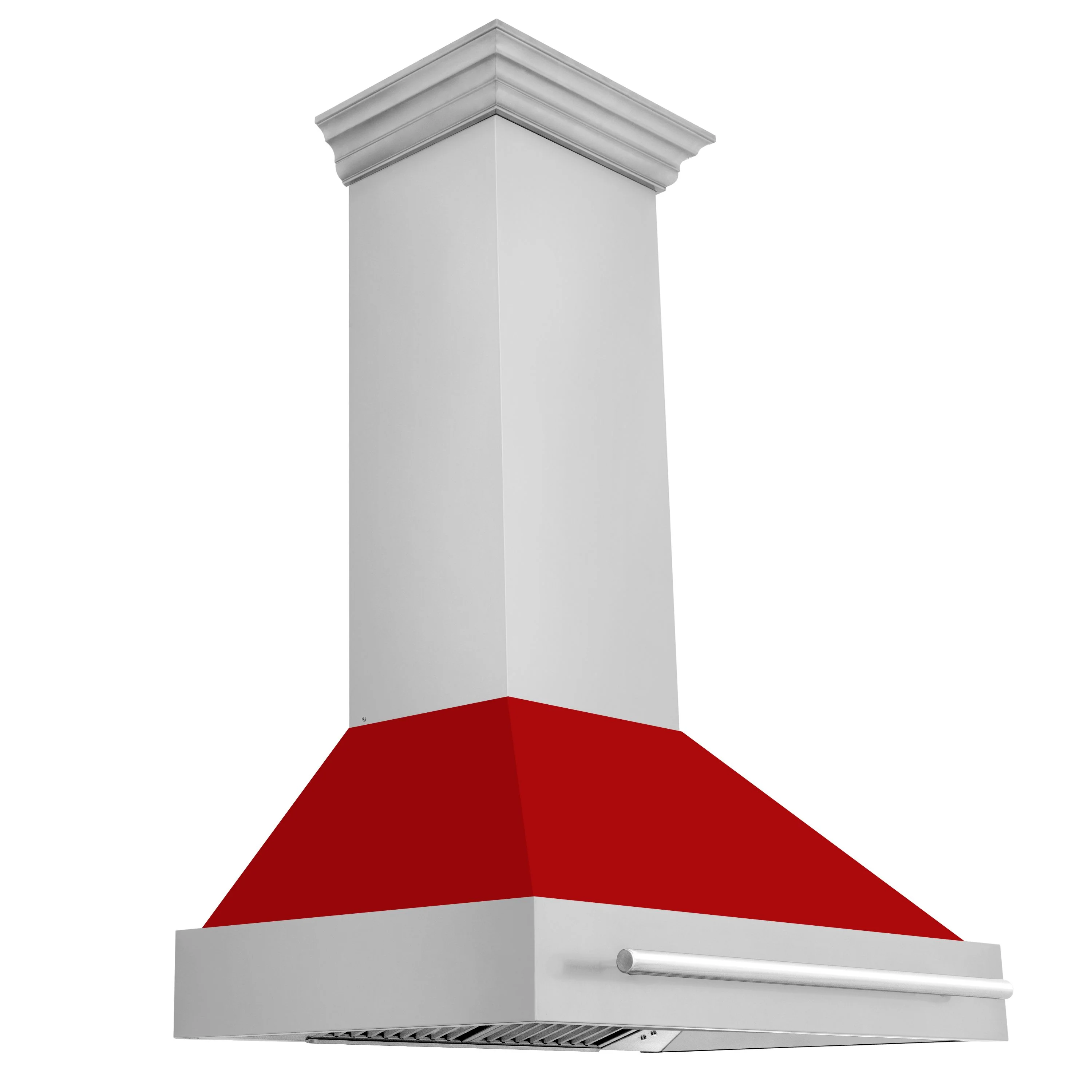 ZLINE 36 In. Stainless Steel Range Hood with Red Matte Shell, 8654STX-RM36 - Cheap Abt
