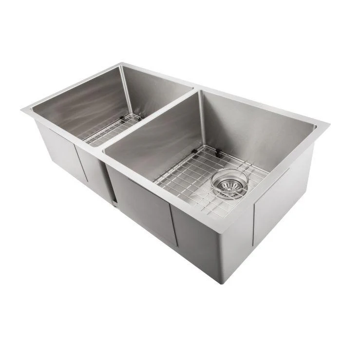 ZLINE 36 in. Anton Undermount Double Bowl Stainless Steel Kitchen Sink with Bottom Grid, SR50D-36 - Cheap Abt