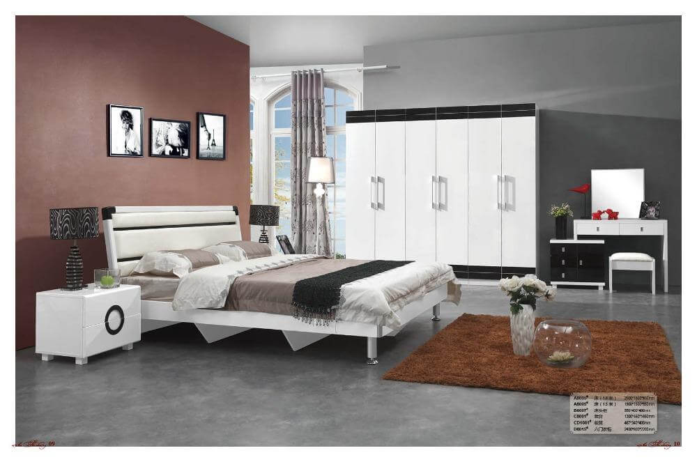 Bedroom Furniture Set, King Size Bed, Nightstand, Dresser, Wardrobe - Cheap Abt
