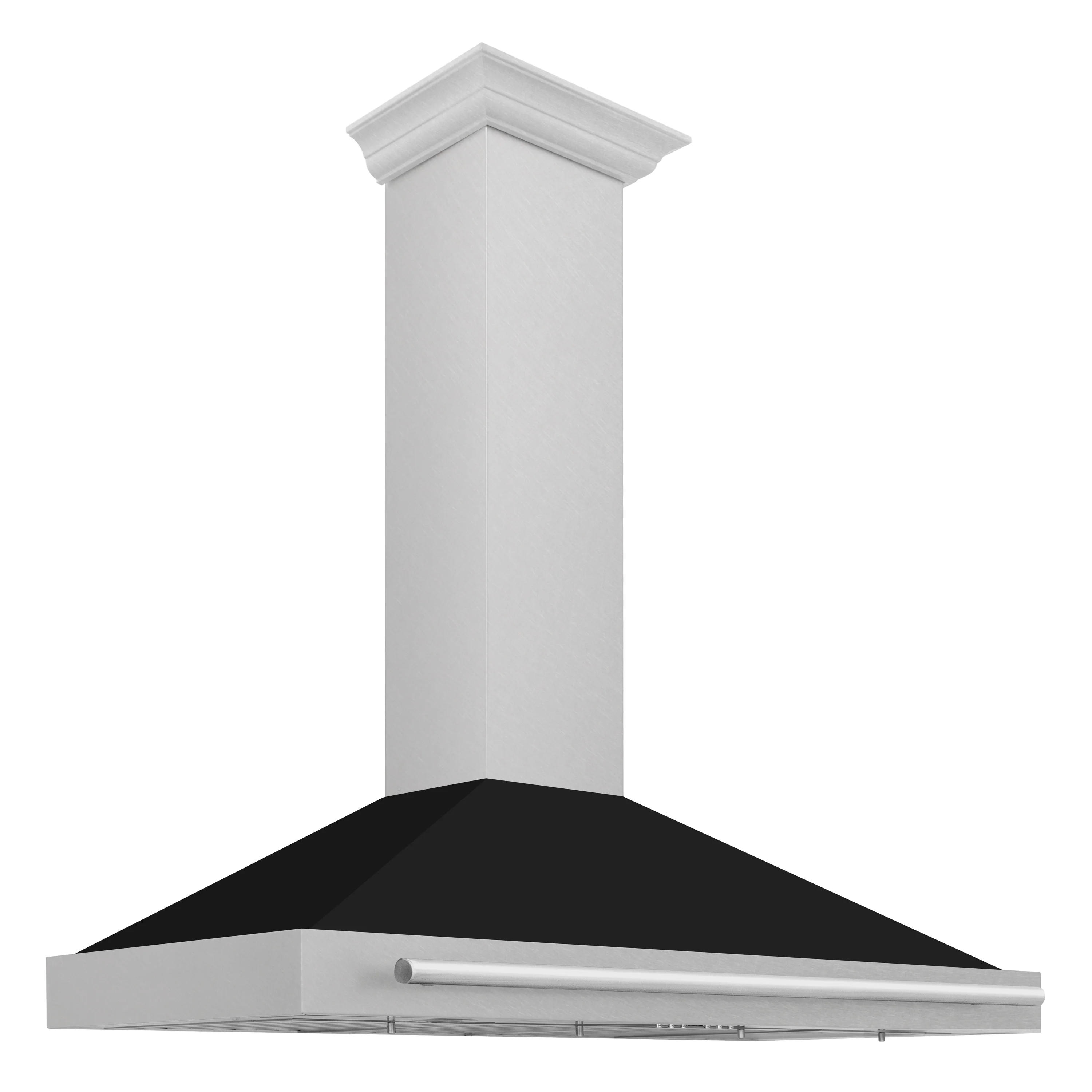ZLINE 48 Inch DuraSnow® Stainless Steel Range Hood with Black Matte Shell and Stainless Steel Handle, KB4SNX-BLM-48 - Cheap Abt