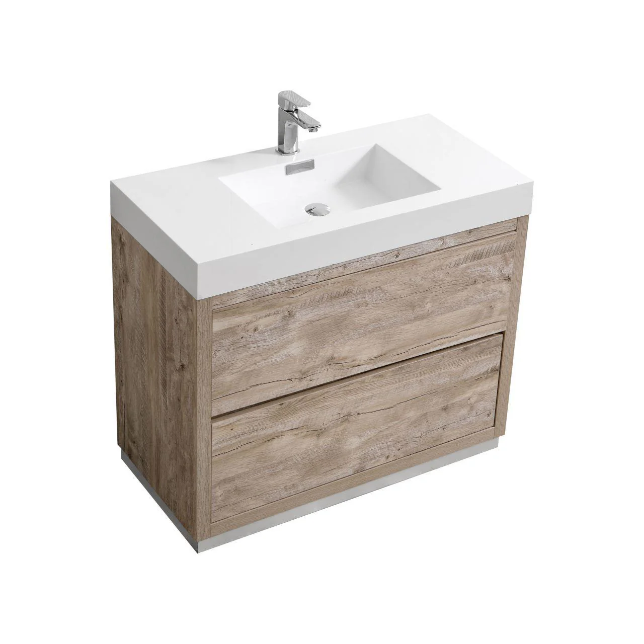 KubeBath Bliss 40 in. Free Standing Modern Bathroom Vanity - Nature Wood, FMB40-NW - Cheap Abt
