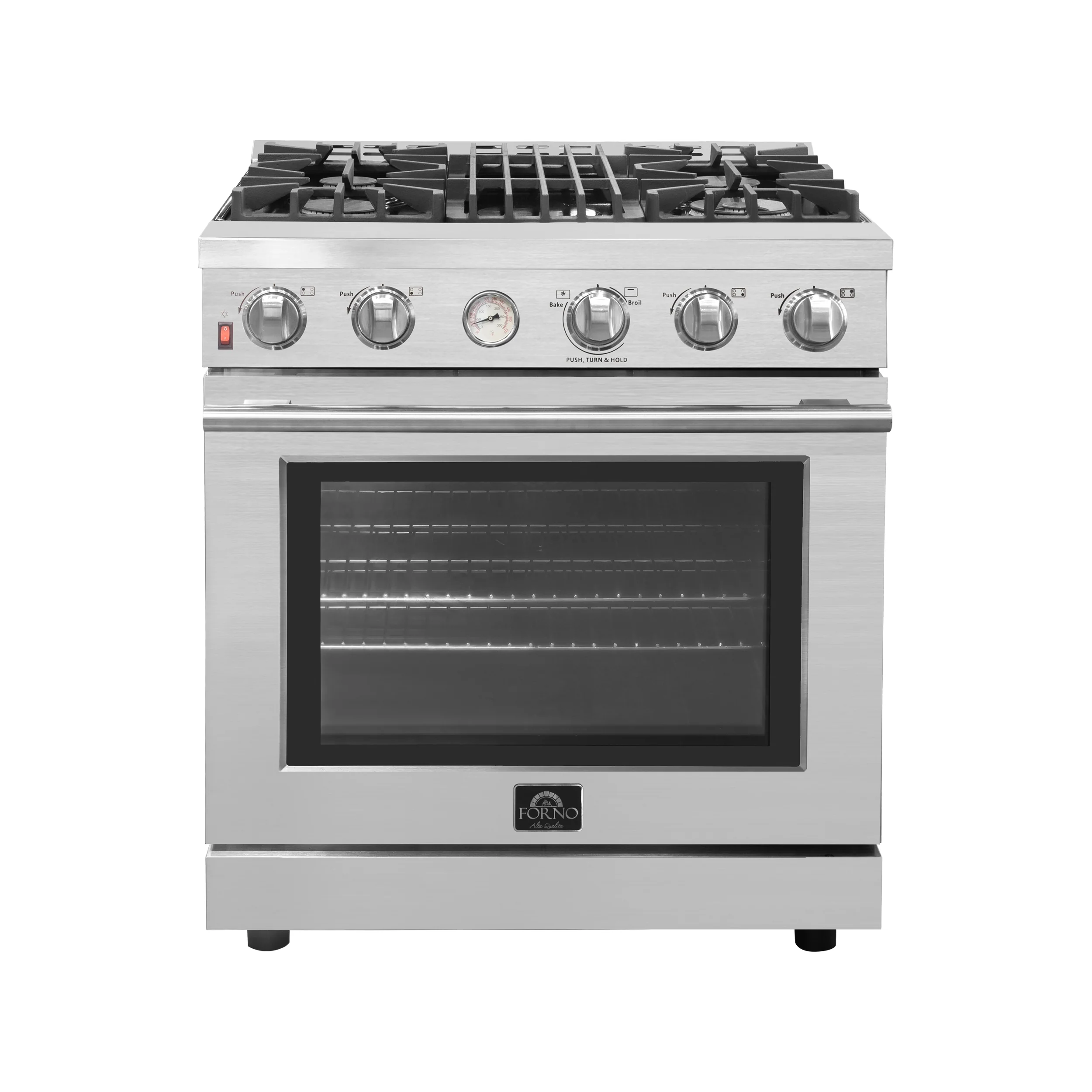 Forno Alta Qualita 30 In. 4.62 cu. ft. Pro-Style Gas Range in Stainless Steel, FFSGS6228-30S - Cheap Abt