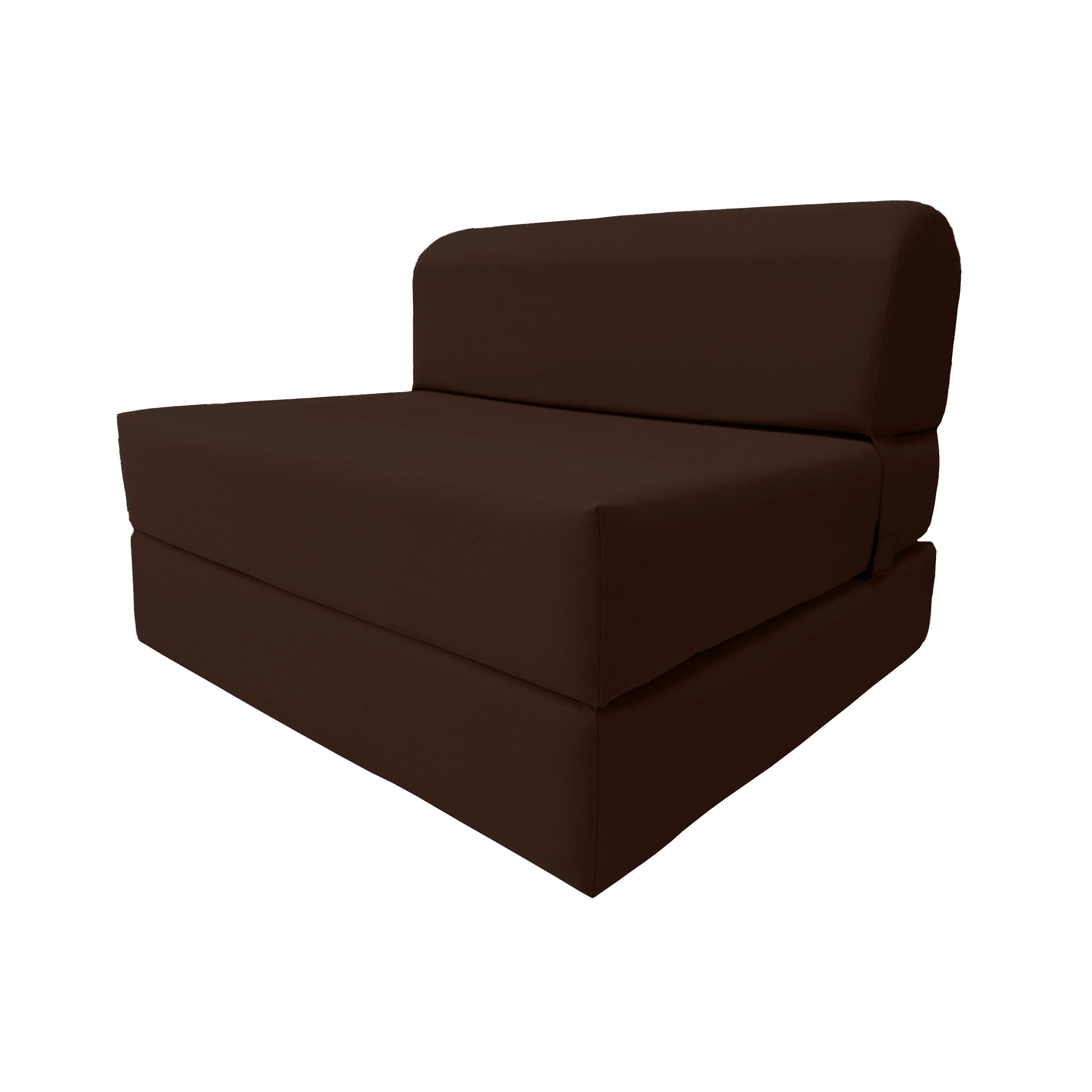 Brown Sleeper Chair Folding Foam Beds. Portable Studio Sofa Guest Bed. 6 x 32 x 70 - Cheap Abt