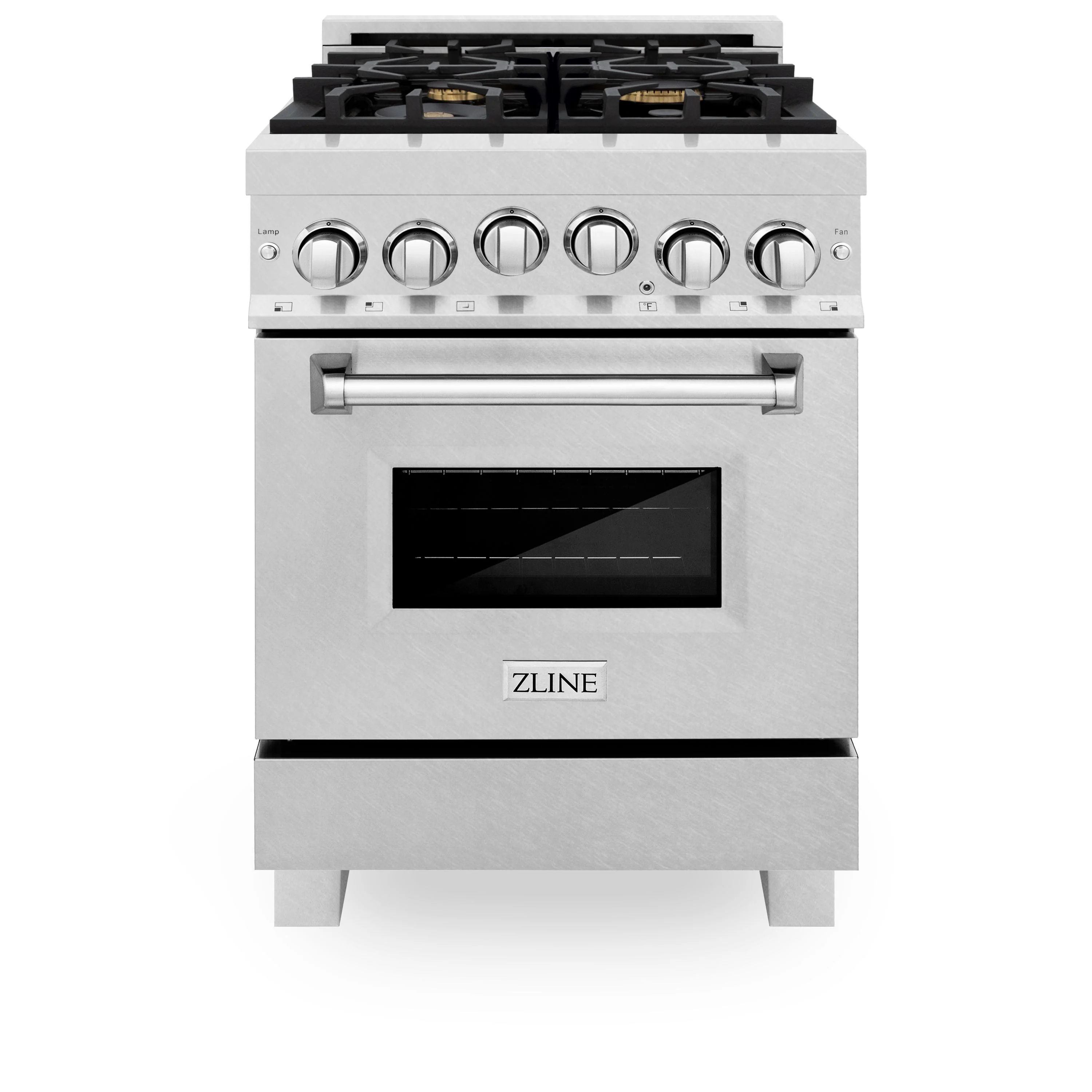 ZLINE 24 Inch Gas Range in DuraSnow® Stainless Steel Range with Brass Burners, RGS-SN-BR-24 - Cheap Abt