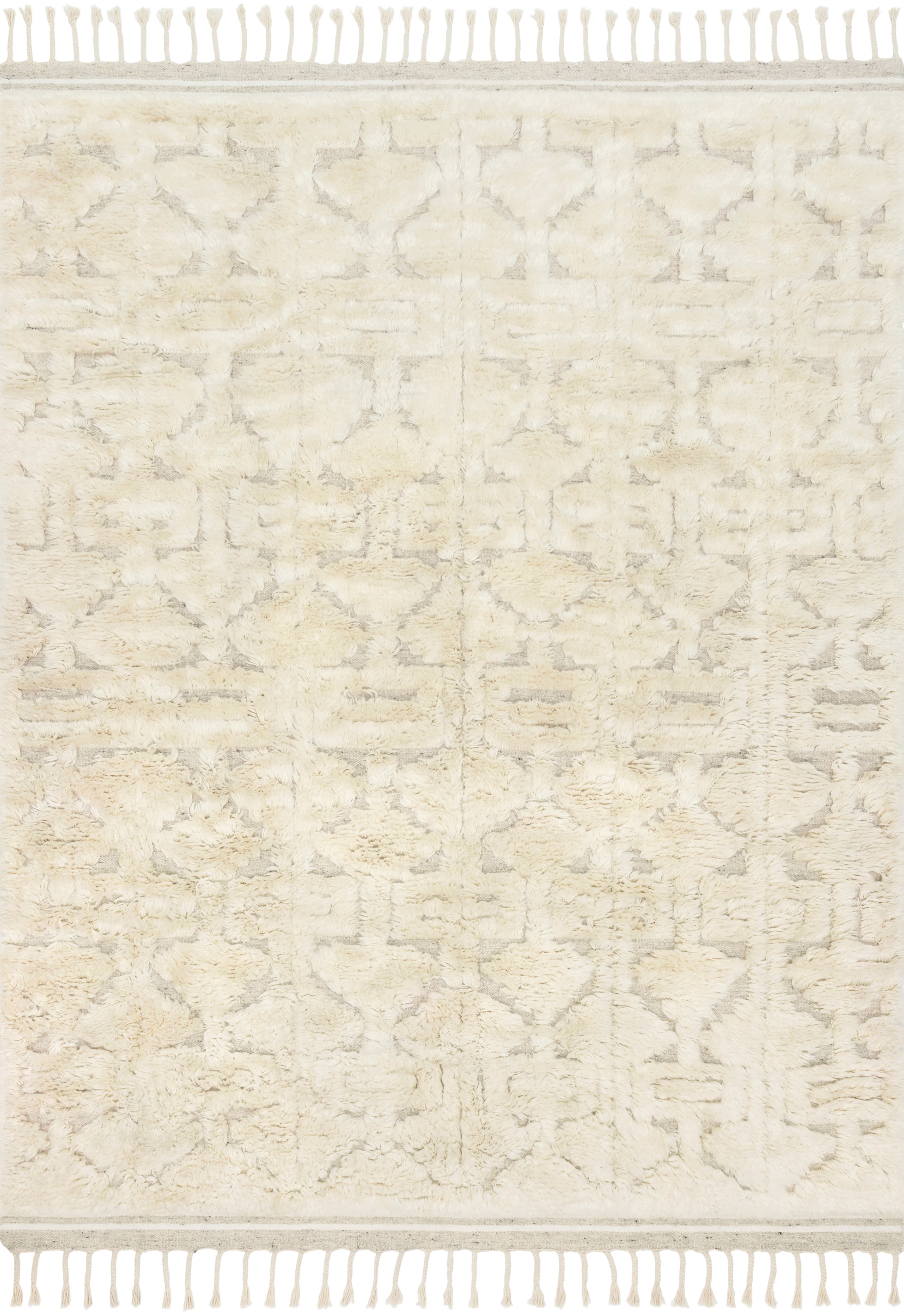 Loloi Rugs Hygge Collection Rug in Oatmeal, Ivory - 9'6