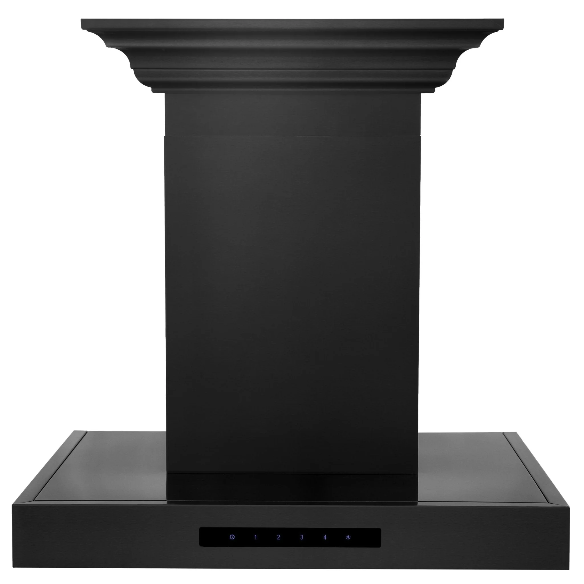 ZLINE 30 in. Convertible Vent Wall Mount Range Hood in Black Stainless Steel with Crown Molding, BSKENCRN-30 - Cheap Abt