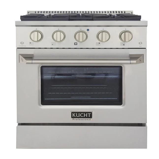 Kucht Professional 30 in. 4.2 cu ft. Natural Gas Range with Silver Knobs, KNG301-S - Cheap Abt