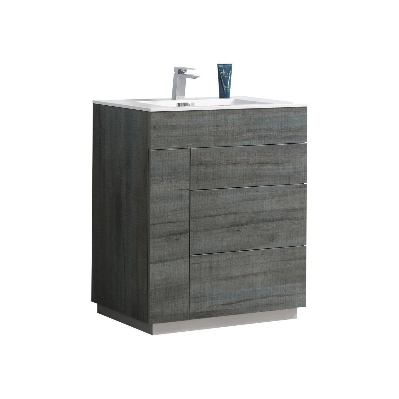 KubeBath Milano 30 in. Ocean Gray Modern Bathroom Vanity, KFM30-BE - Cheap Abt