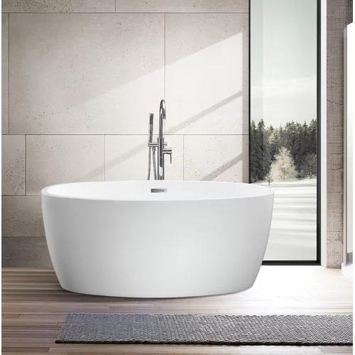 Vanity Art 55 in. x 32 in. Freestanding Soaking Bathtub, VA6834-S - Cheap Abt