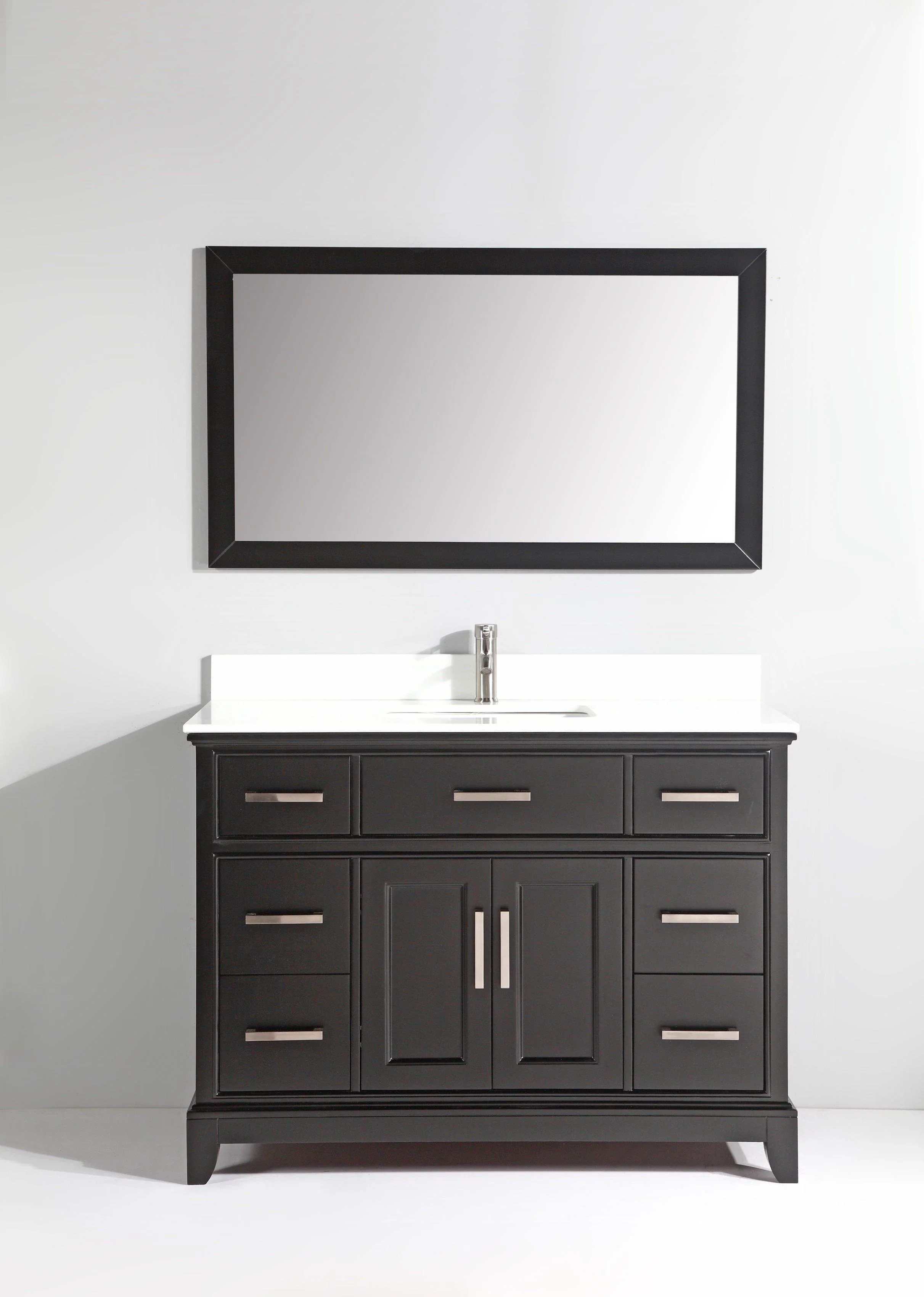 Vanity Art 48 in. Single Sink Vanity & Mirror - Espresso, VA1048E - Cheap Abt
