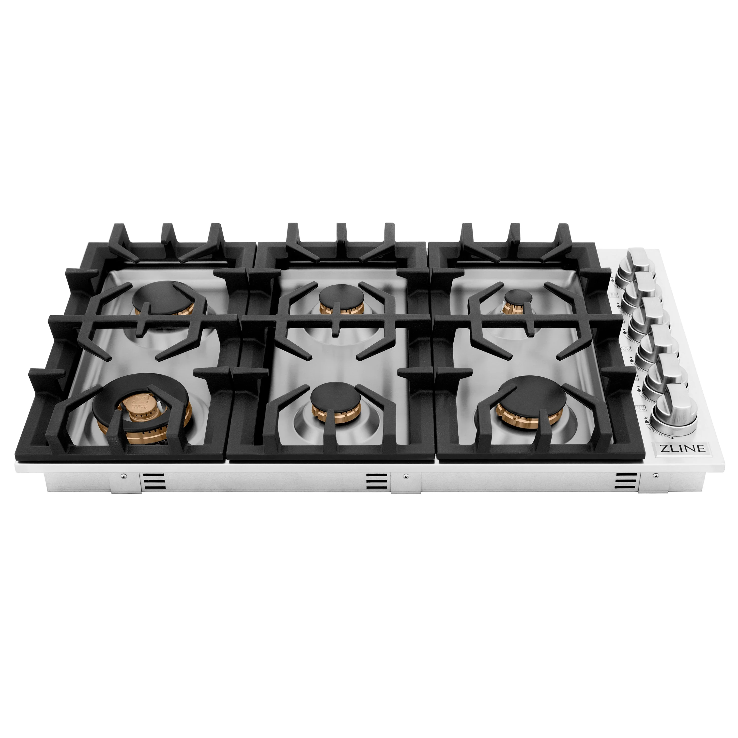 ZLINE 36 in. Dropin Cooktop with 6 Gas Brass Burners, RC-BR-36 - Cheap Abt