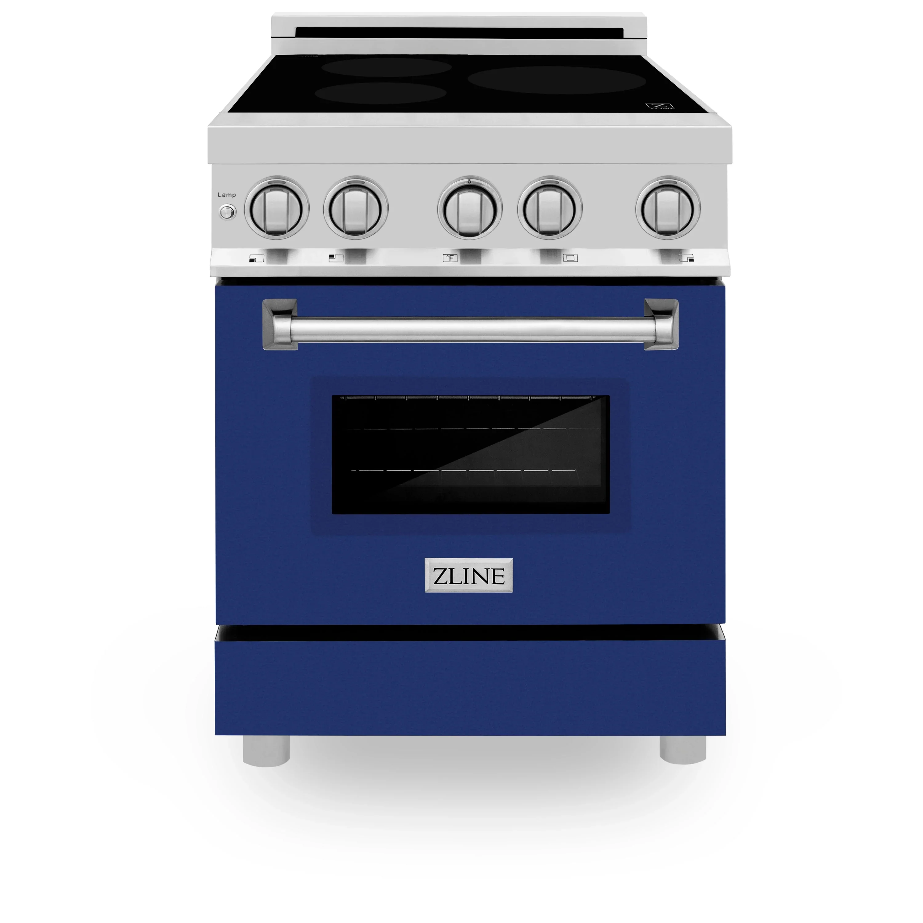 ZLINE 24 Inch 2.8 cu. ft. Induction Range with a 3 Element Stove and Electric Oven in Blue Gloss, RAIND-BG-24 - Cheap Abt