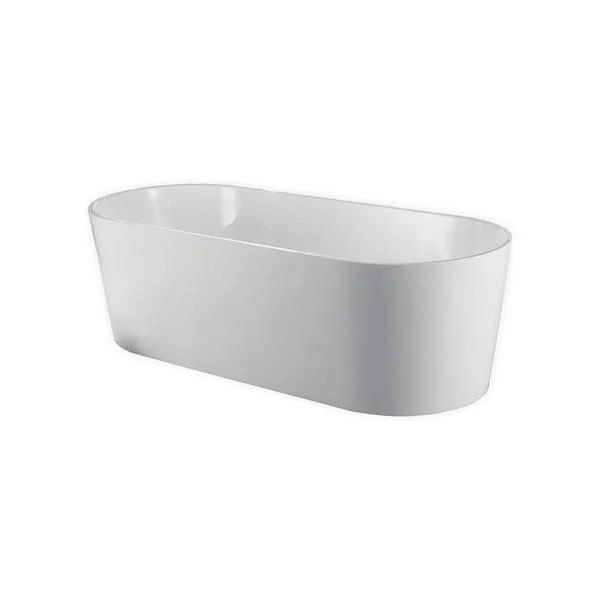 KubeBath Ovale 67 inch White Free Standing Bathtub, KFST1467 - Cheap Abt