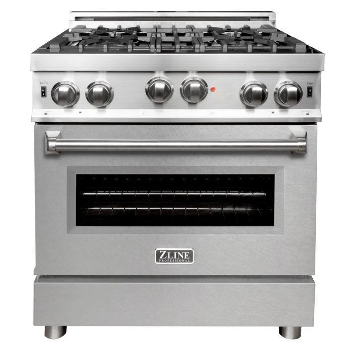 ZLINE 30 in. Professional Gas on Gas Range in Stainless Steel with DuraSnow® Stainless Door, RG-SN-30 - Cheap Abt