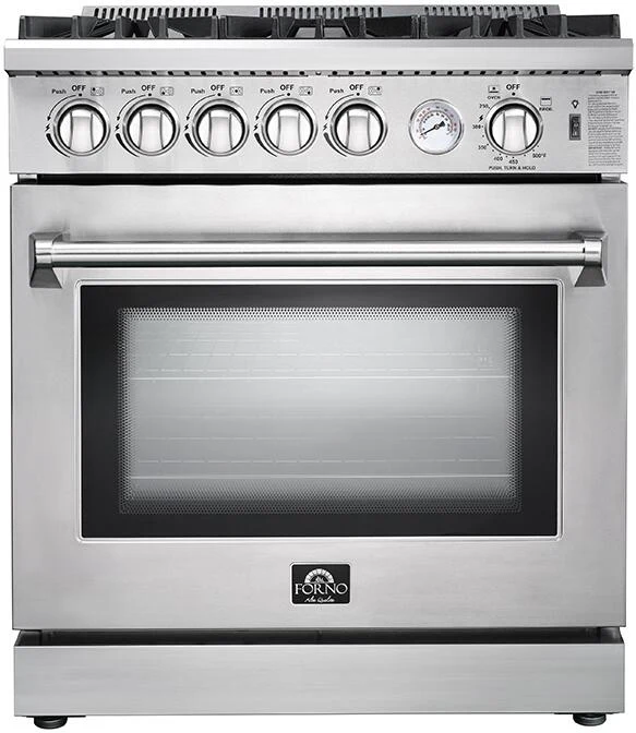 Forno 30″ Lseo Gas Burner / Gas Oven in Stainless Steel 5 Italian Burners, FFSGS6275-30 - Cheap Abt