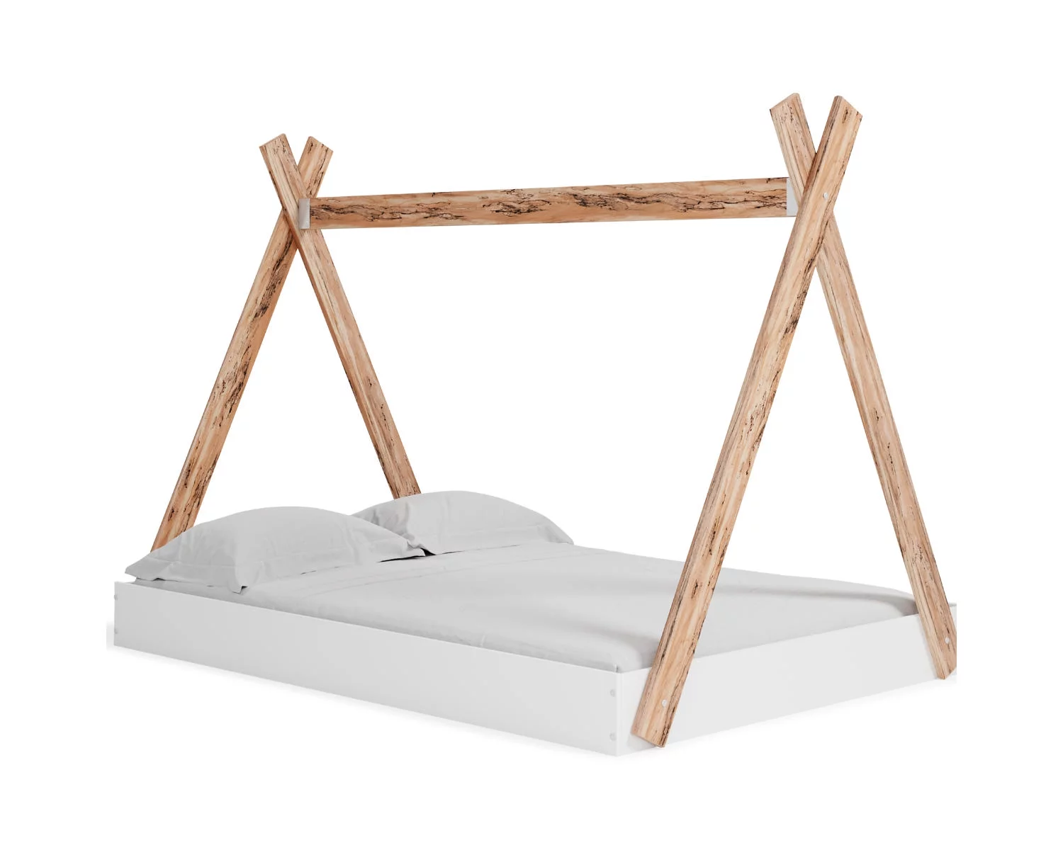 Signature Design by Ashley Contemporary Piperton Full Tent Complete Bed in Box Two-tone Brown/White - Cheap Abt
