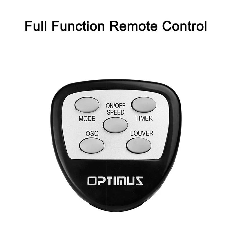 Optimus Louver Fan 14'' pedestal remote LED timer | F-7508 - Cheap Abt